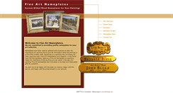 Desktop Screenshot of fineartnameplates.com